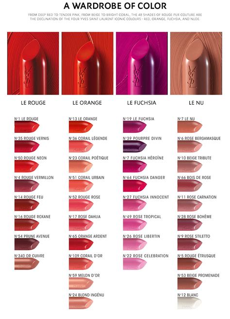 ysl lip 21|YSL lipstick color chart.